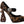 Dolce & Gabbana Black Brown Calf Leopard Heel Mary Jane Pump Shoes