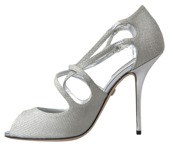 Dolce &amp; Gabbana Silver Shimmers Sandaalit Heel Pumps -kengät