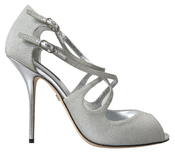 Dolce &amp; Gabbana Silver Shimmers Sandaalit Heel Pumps -kengät