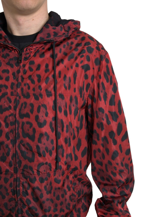 Dolce &amp; Gabbana Red Leopard -hupullinen Bomber-takki