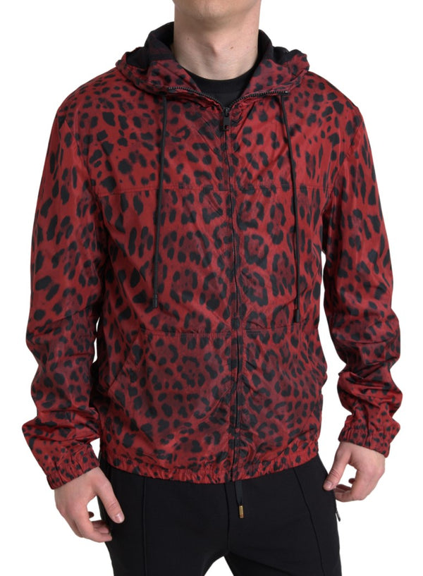 Dolce &amp; Gabbana Red Leopard -hupullinen Bomber-takki