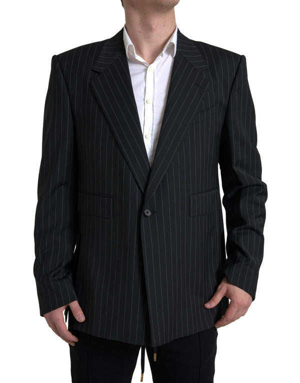 Dolce &amp; Gabbana Black Stripe yksirivinen SICILIA Blazer