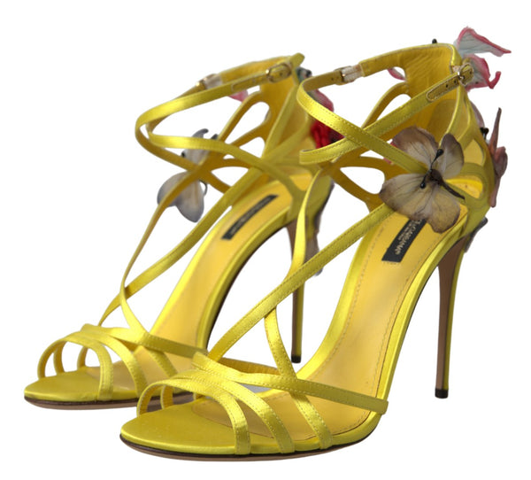 Dolce & Gabbana Enchanting Yellow Ankle Strap Sandals