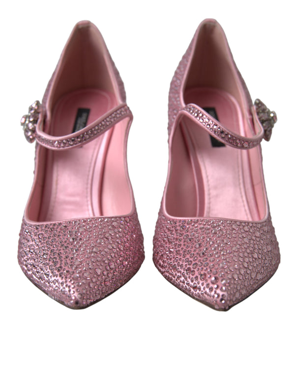 Dolce &amp; Gabbana Pink Strass Crystal Heels Pumps -kengät