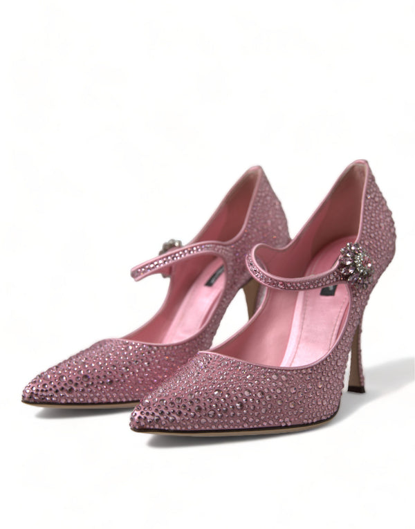 Dolce &amp; Gabbana Pink Strass Crystal Heels Pumps -kengät