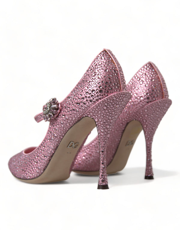 Dolce &amp; Gabbana Pink Strass Crystal Heels Pumps -kengät