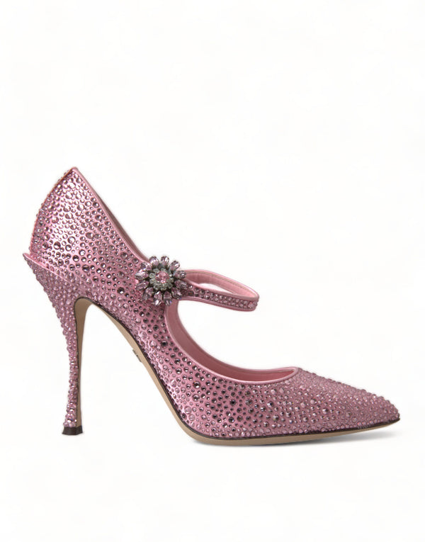 Dolce &amp; Gabbana Pink Strass Crystal Heels Pumps -kengät