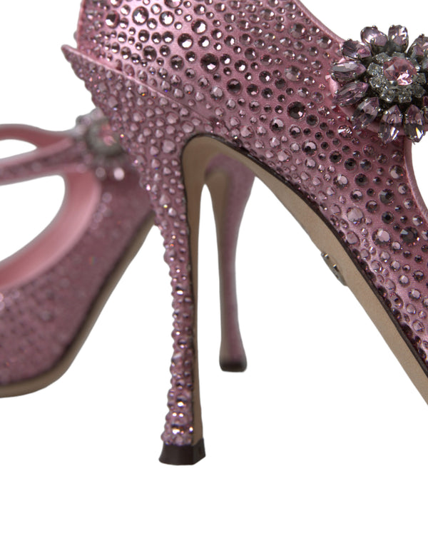 Dolce &amp; Gabbana Pink Strass Crystal Heels Pumps -kengät