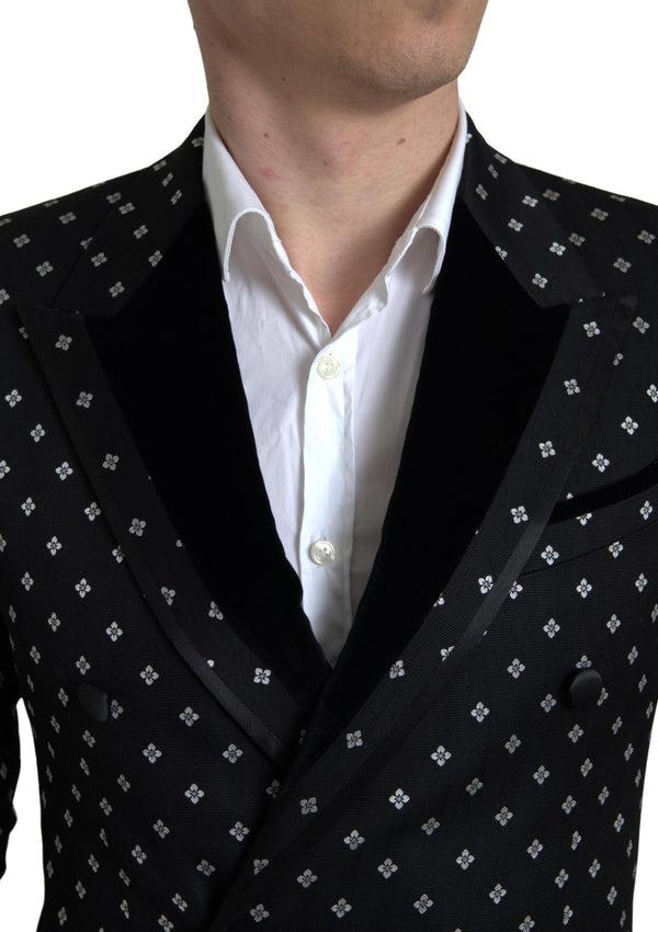 Dolce & Gabbana Elegant Geometric Patterned Slim Blazer