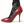 Dolce & Gabbana Red Almond Toe Snakeskin Pumps with Lace Socks