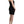 John Galliano Elegant Black Jersey Knee-Length Dress