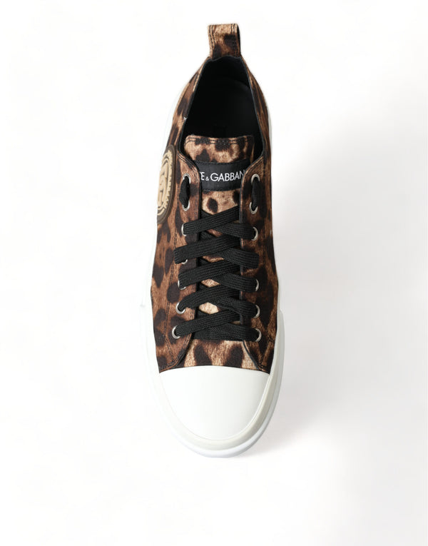 Dolce &amp; Gabbana Ruskeat Leopard Canvas -lenkkarit