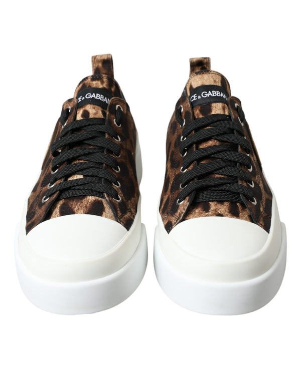 Dolce &amp; Gabbana Ruskeat Leopard Canvas -lenkkarit