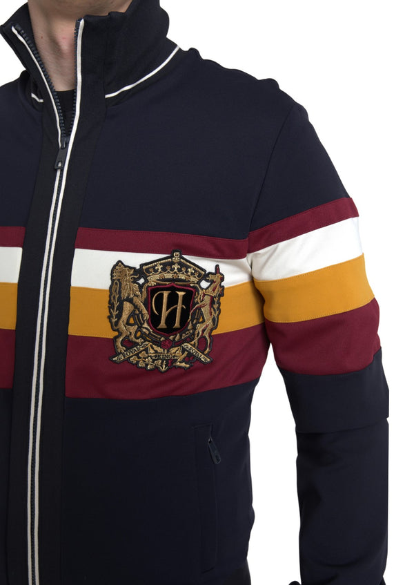 Dolce &amp; Gabbana Blue Cardigan Heraldic Full Zip villapaita