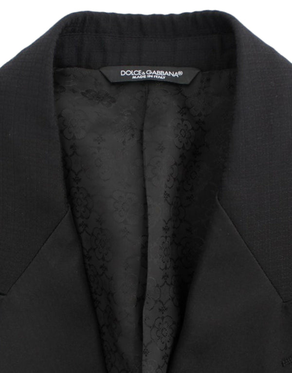 Dolce & Gabbana Elegant Black Silk Blend Sicilia Blazer