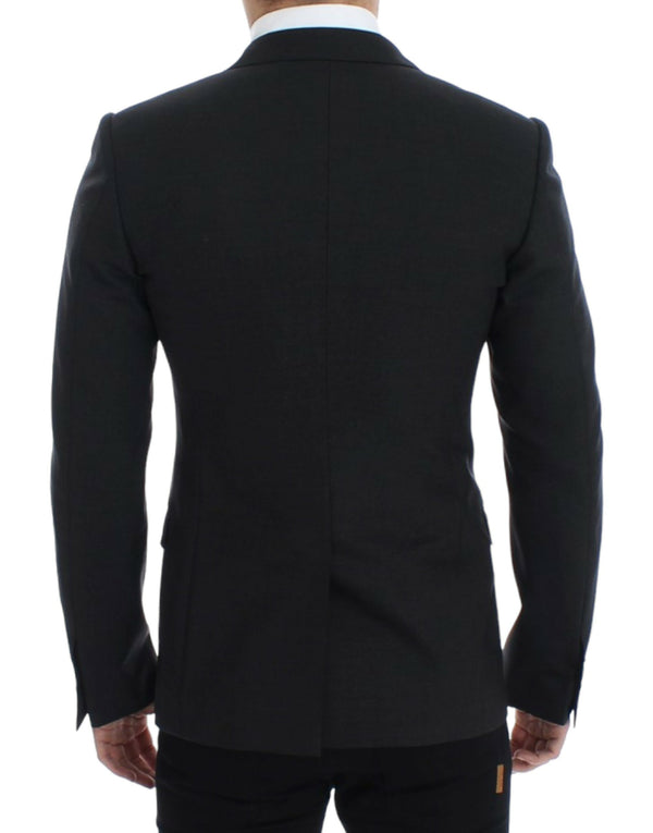 Dolce & Gabbana Sleek Gray Wool Slim Fit Blazer