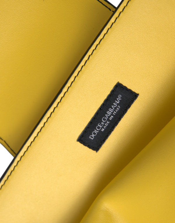 Dolce & Gabbana Exquisite Yellow Leather Eyewear Case