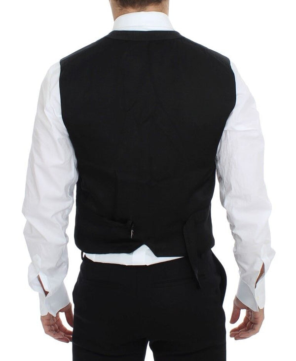 Dolce &amp; Gabbana Black Cotton Blend -mekkoliiivi Gilet