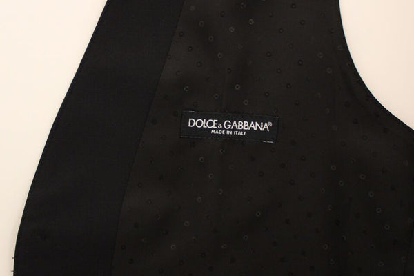 Dolce &amp; Gabbana Black Wool Silk Stretch Dress Blezer