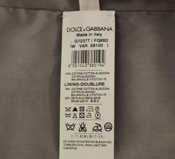 Dolce &amp; Gabbana Harmaa puuvillainen Slim Fit Button -mekkoliivi