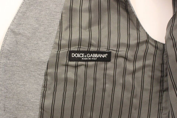 Dolce &amp; Gabbana Grey Cotton Stretch Dress Blezer