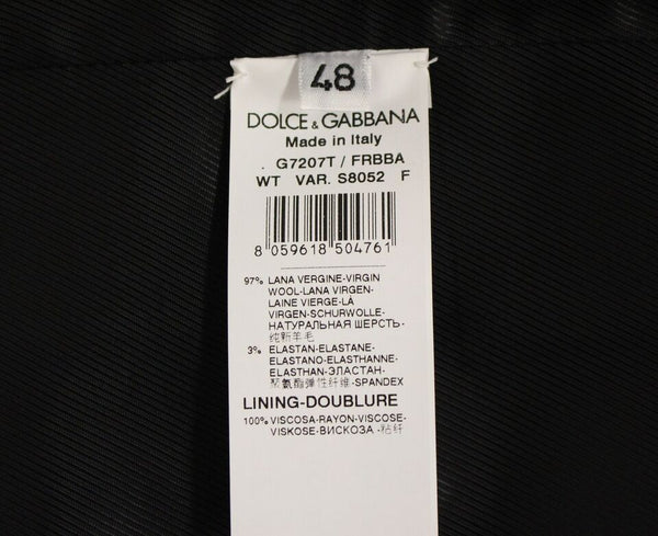 Dolce &amp; Gabbana harmaa raidallinen villalogo liivi Gilet Weste