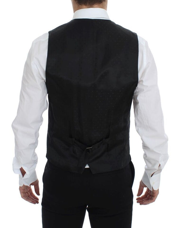 Dolce & Gabbana Elegant Black Wool Formal Dress Vest