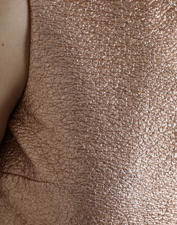 Dolce &amp; Gabbana vaaleanpunainen jakardi hihaton Shift minimekko