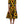 Dolce & Gabbana Black Sunflower Print Nylon A-linjainen Midi-mekko