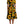 Dolce & Gabbana Black Sunflower Print Nylon A-linjainen Midi-mekko