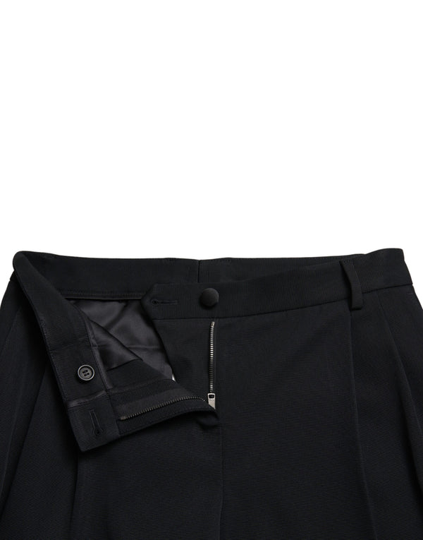 Dolce &amp; Gabbana Black Mid Waist Skinny Cropped -housut
