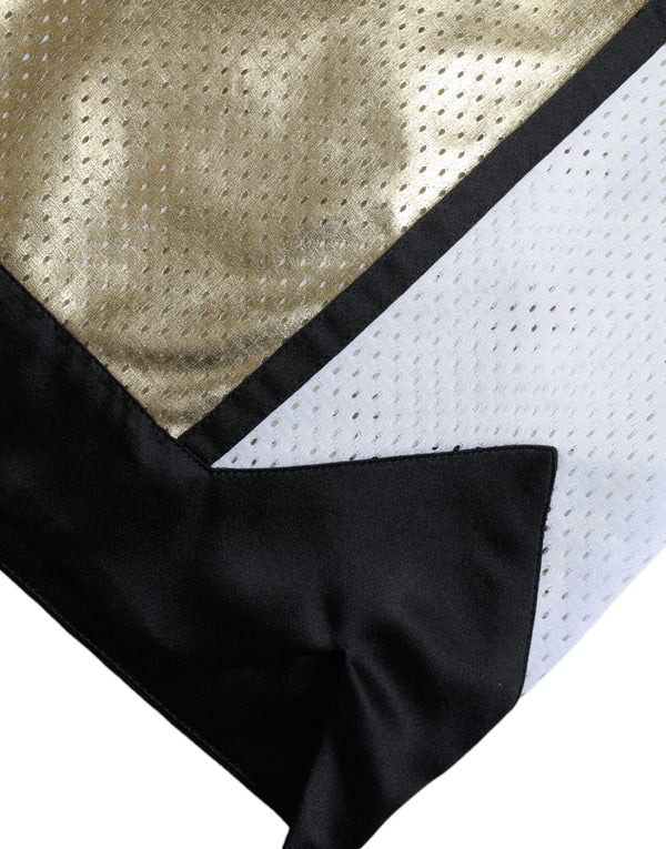 Dolce &amp; Gabbana kultaiset polyesterishortsit, joissa on korkea vyötärö