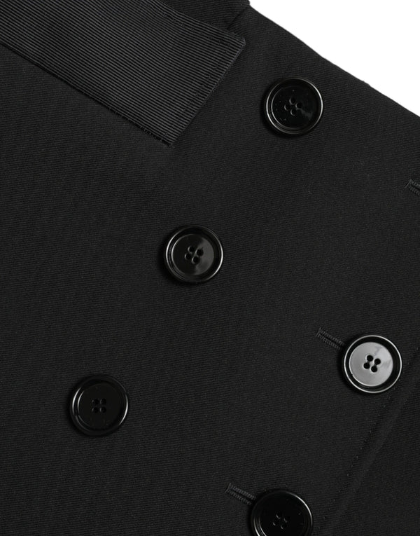 Dolce &amp; Gabbana musta villanappi korkea vyötärö Aline minihame