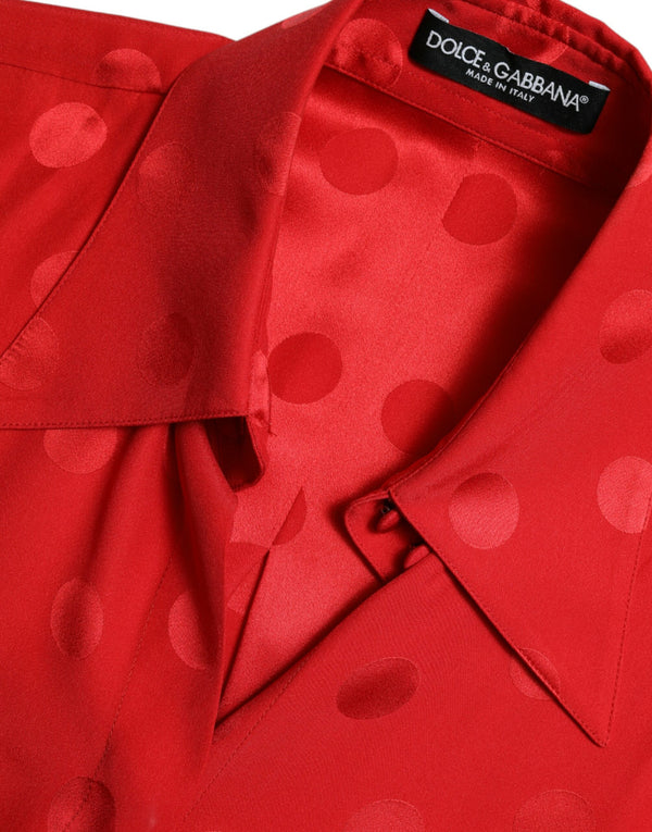 Dolce &amp; Gabbana Red Polka Dot -hihaton kauluspusero