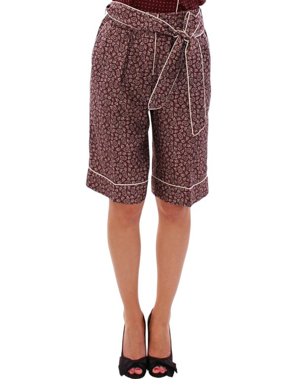 Dolce &amp; Gabbana Punaiset PAJAMA silkkishortsit