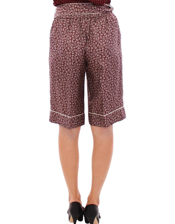 Dolce &amp; Gabbana Punaiset PAJAMA silkkishortsit