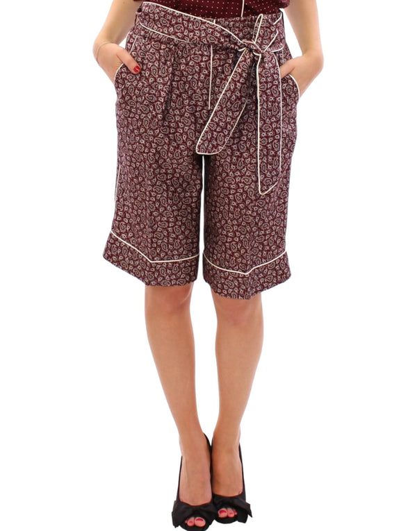 Dolce &amp; Gabbana Punaiset PAJAMA silkkishortsit