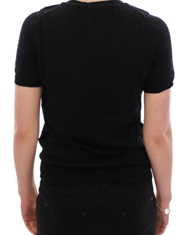 Dolce & Gabbana Elegant Black Cotton Crew-neck Tee