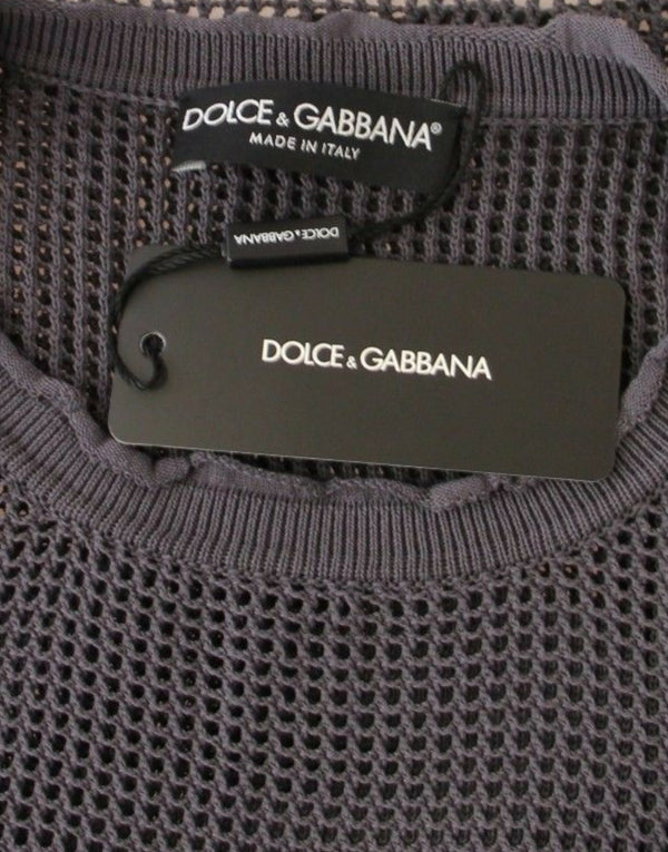 Dolce &amp; Gabbana Purple Runway Netz -neulepusero verkkokankaalla