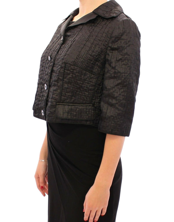 Dolce & Gabbana Elegant Black Bolero Shrug Jacket