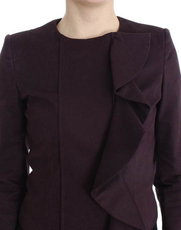 GF Ferre Purple Ruched Jacket Takki Blazer Short