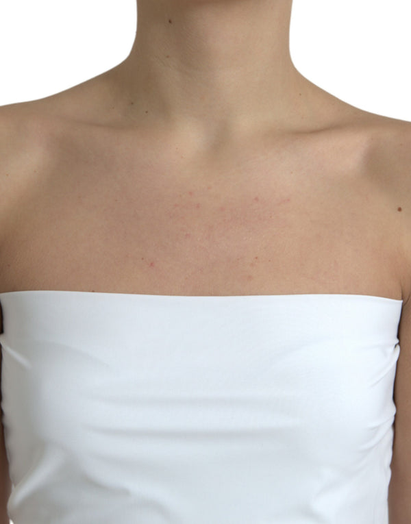 Dolce &amp; Gabbana White Nylon Olkaimeton Bodycon Jumpsuit mekko