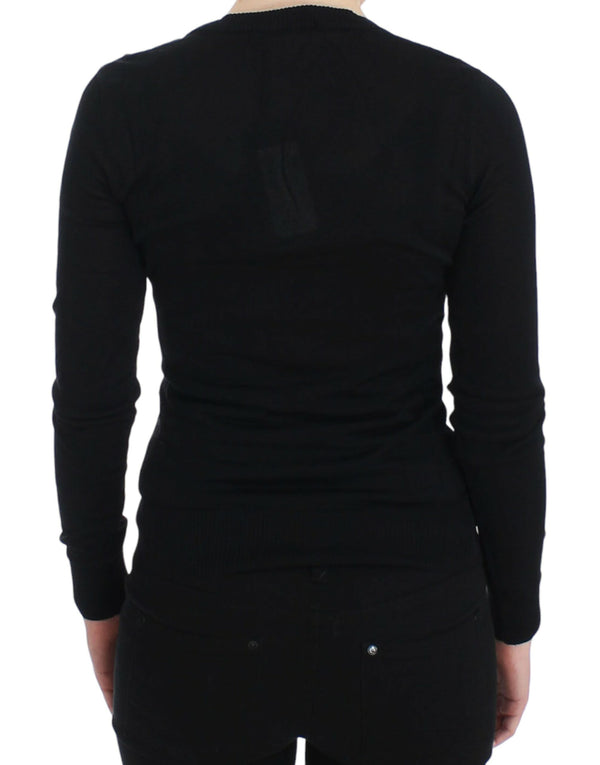 Dolce &amp; Gabbana Black Cashmere Crewneck villapaita