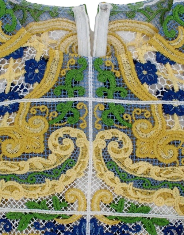 Dolce &amp; Gabbana monivärinen majolica brodeerattu villapaita