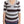 Ermanno Scervino Striped V-Neck Knit Top with Lace Hem