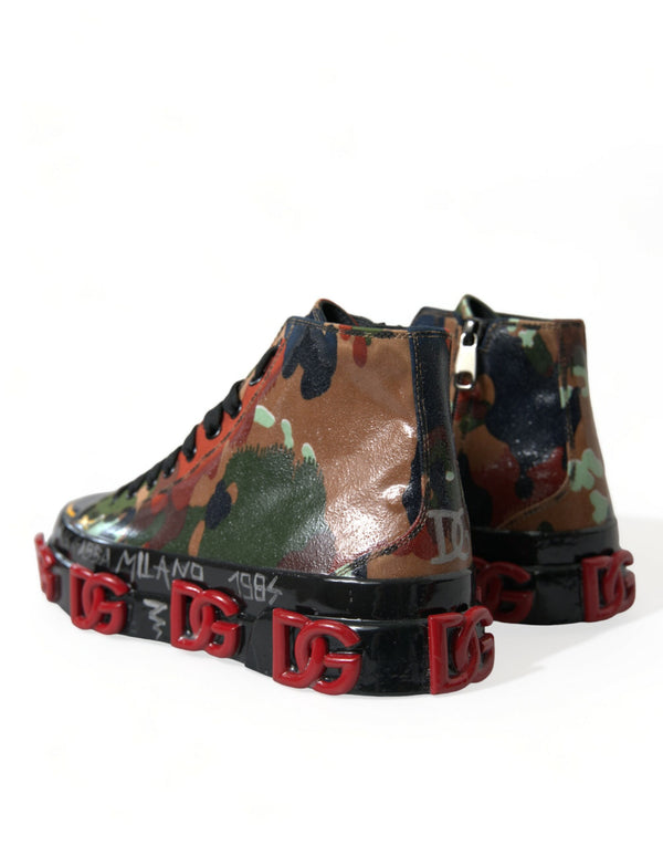 Dolce & Gabbana Multicolor High-Top Sneakers with Luxe Appeal