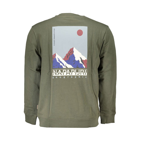 Napapijri Green Fleece Crew Neck Sweatshirt