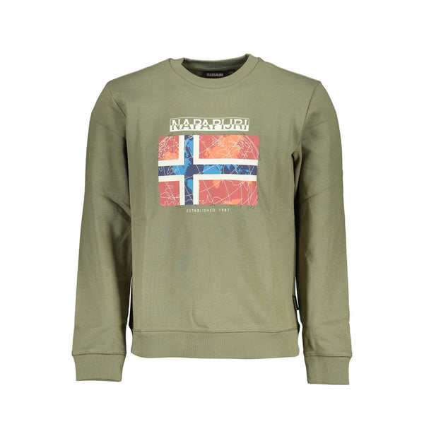 Napapijri Chic Green Crew Neck Fleece Sweatshirt