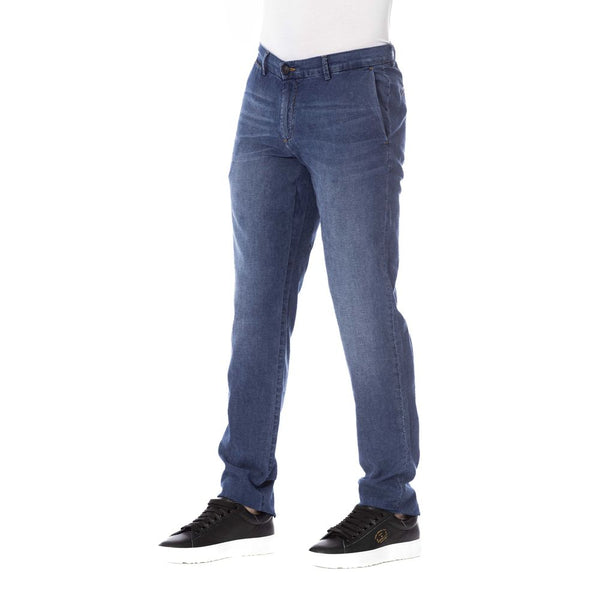 Trussardi Jeans Sleek Cotton Denim with Classic Fixings