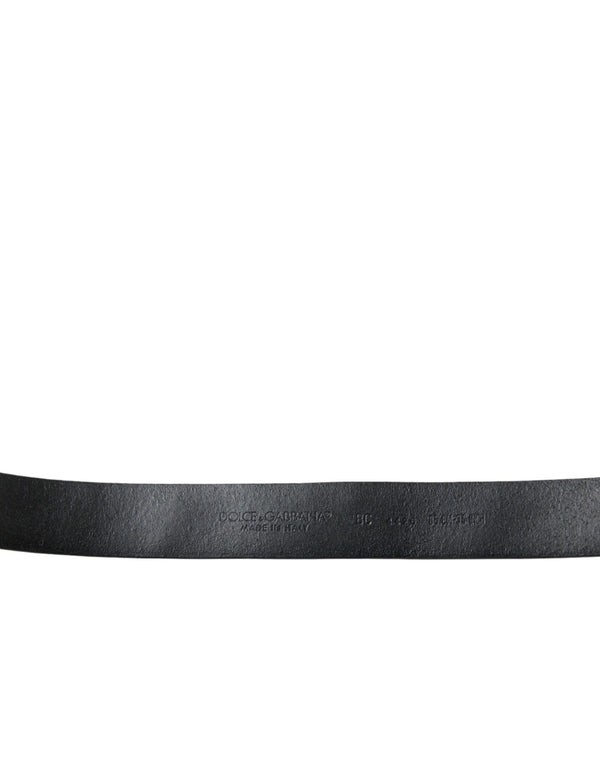 Dolce & Gabbana Engraved Logo Leather Waist Belt